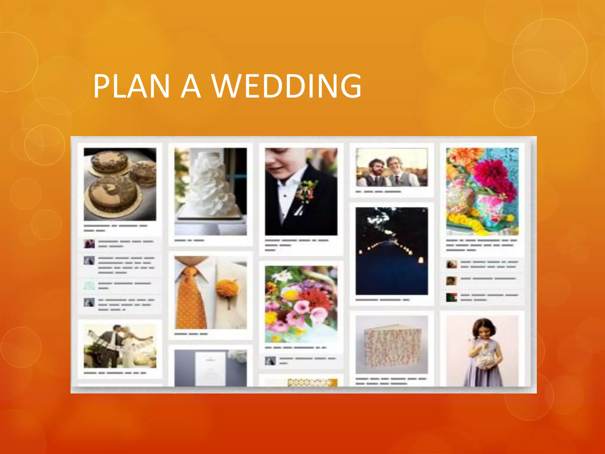 PLAN A WEDDING
 
