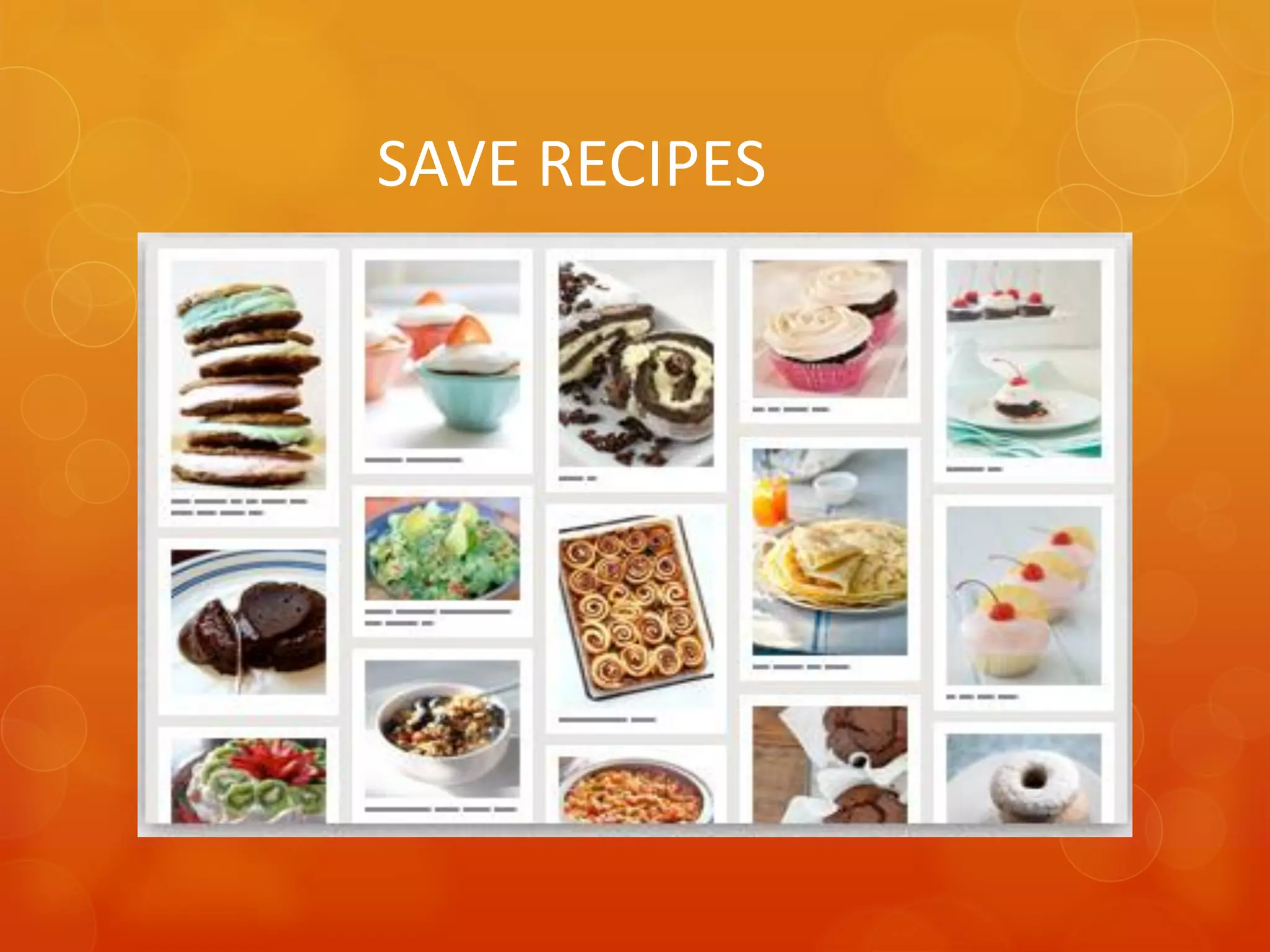 SAVE RECIPES
 