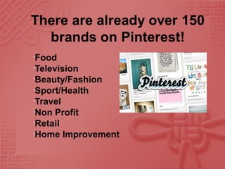 •Food
•Television
•Beauty/Fashion
•Sport/Health
•Travel
•Non Profit
•Retail
•Home Improvement
 