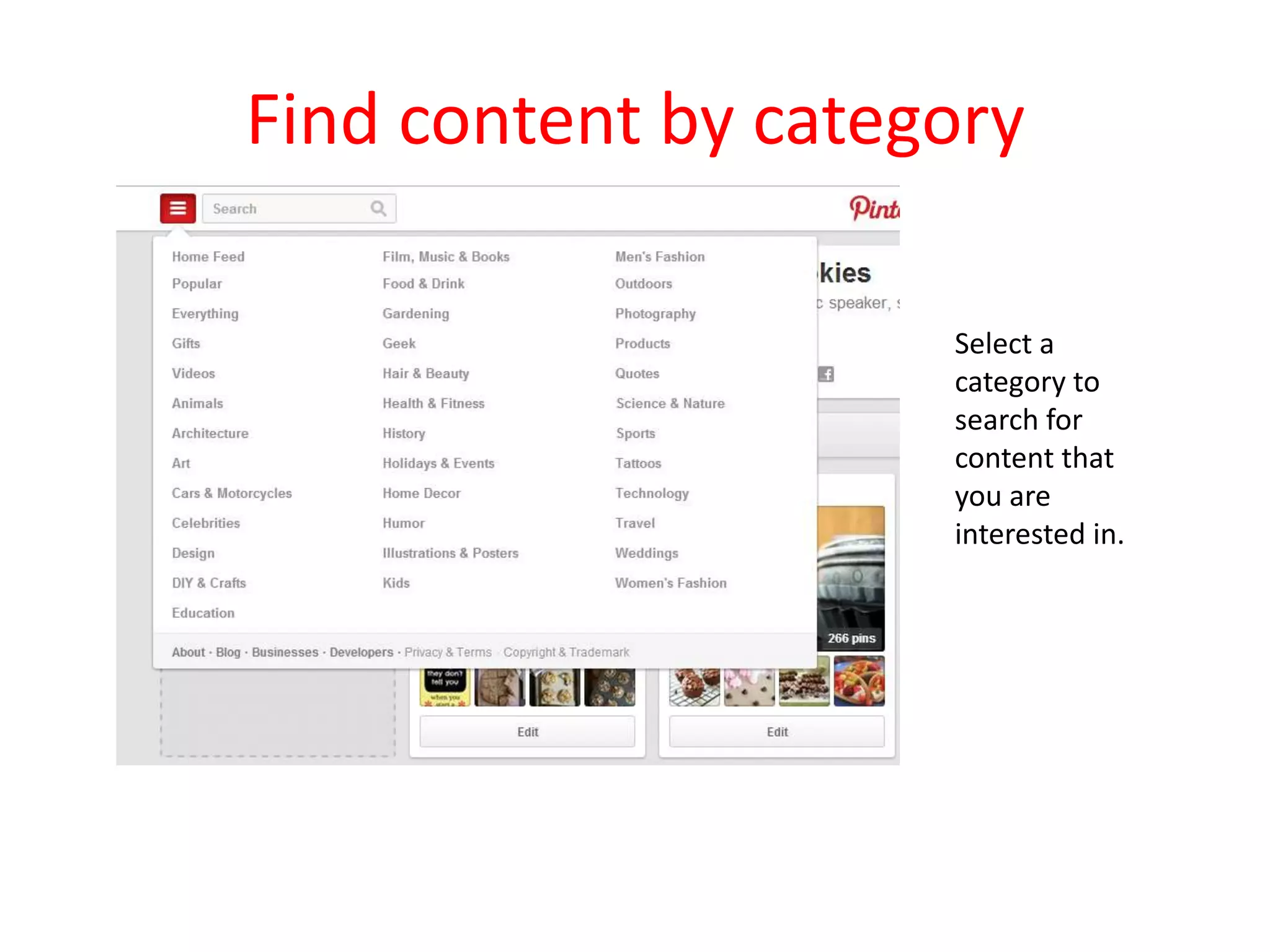 Find content by category
Select a
category to
search for
content that
you are
interested in.
 