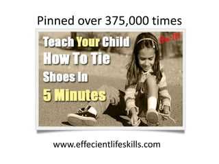 Pinned over 375,000 times 
www.effecientlifeskills.com 
 