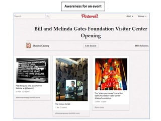 Awareness for an event
 