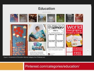 Pinterest.com/categories/education/
Figure 3: Screenshot of Education discover category from Pinterest.com
 