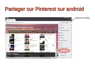Partager sur Pinterest sur androidPartager sur Pinterest sur android
Ouvrir le menu
 