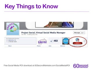 Key Things to Know




Free Social Media ROI download at 60SecondMarketer.com/SocialMediaROI
 
