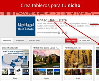 Crea tableros para tu nicho
 