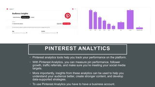 1. Log in to your Pinterest business account
2. Click Analytics in the top-left corner and select Overview
On the analytic...
