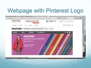 Webpage with Pinterest Logo

 