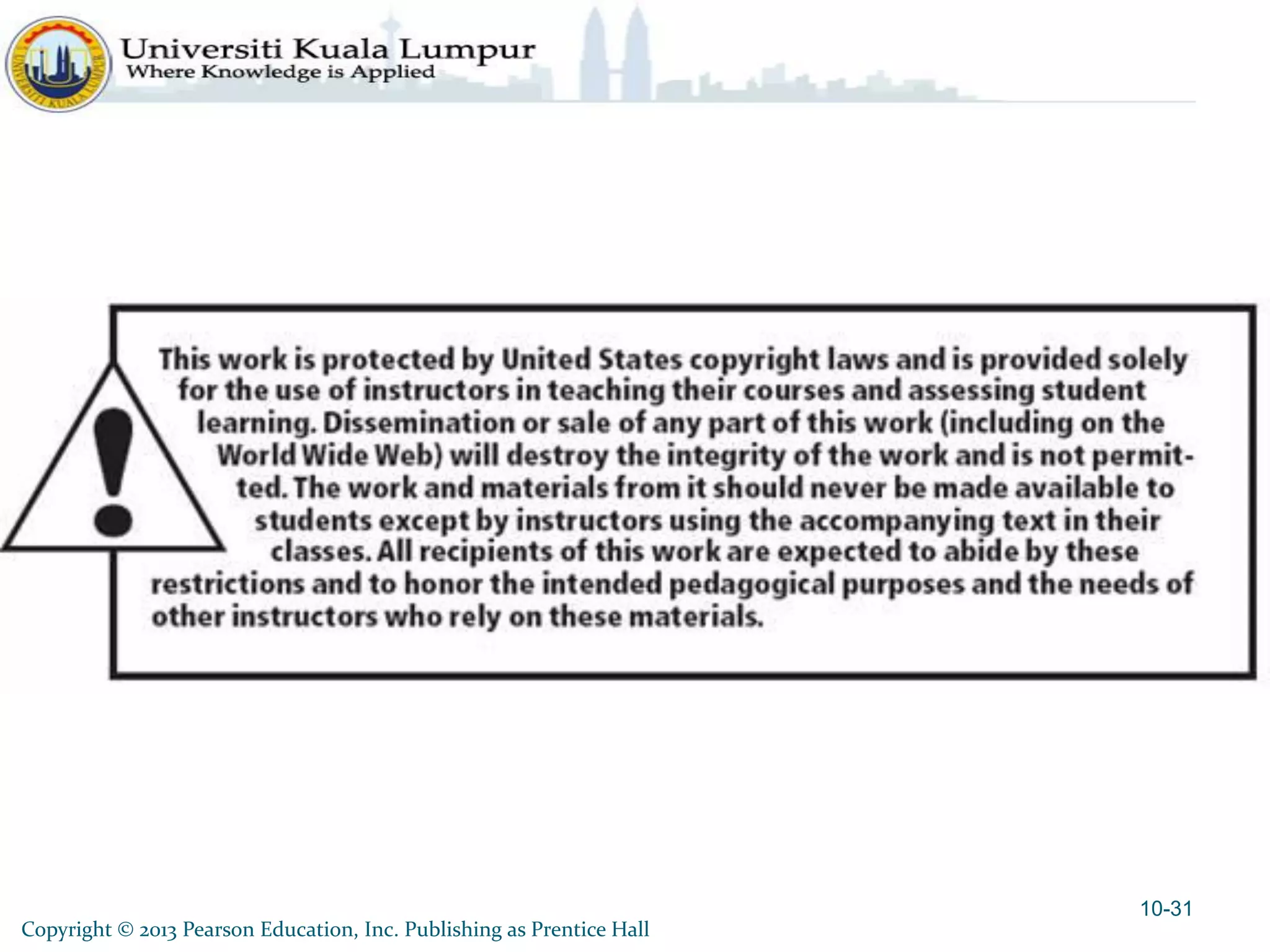 10-31
Copyright © 2013 Pearson Education, Inc. Publishing as Prentice Hall
 