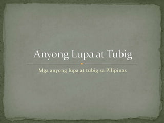 Mga anyong lupa at tubig sa Pilipinas
 