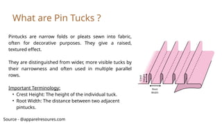 Pintuck attachment presentation ppt, detail | PPTX
