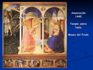Anunciación 1445 Temple sobre tabla Museo del Prado 