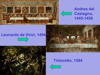 Leonardo da Vinci, 1494
Tintoretto, 1594
Andrea del
Castagno,
1445-1450
 