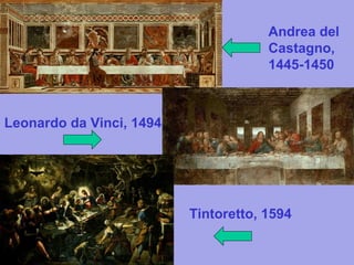 Leonardo da Vinci, 1494
Tintoretto, 1594
Andrea del
Castagno,
1445-1450
 