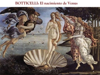 BOTTICELLI: El nacimiento de Venus 