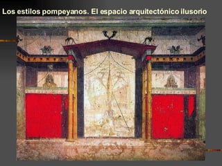 Los estilos pompeyanos. El espacio arquitectónico ilusorio