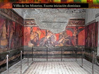 Villa de los Misterios, Pompeya. Villla de los Misterios. Escena iniciación dionisiaca