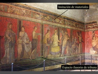 Imitación de materiales Espacio ilusorio de tribuna