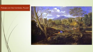 Paisaje con tres hombres. Poussin
 