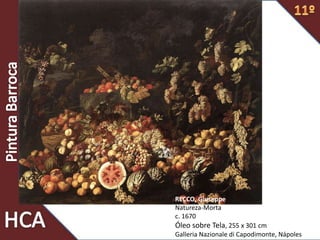 RECCO, Giuseppe
Natureza-Morta
c. 1670
Óleo sobre Tela, 255 x 301 cm
Galleria Nazionale di Capodimonte, Nápoles
 