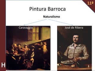 Naturalismo
Caravaggio José de Ribera
Pintura Barroca
 
