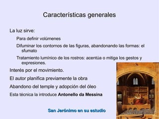 La arquitectura sirve para realzar la monumentalidad de las figuras. 