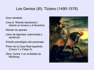 Los Genios de la Pintura  Leonardo da Vinci Miguel Ángel Buonarroti Rafael Sanzio Tiziano Correggio 