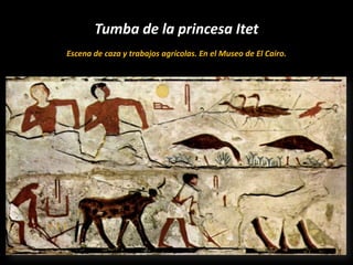 Cámara funeraria de Amenemhet
  (Con diferente color de piel). XVIII dinastía.




                                       ...