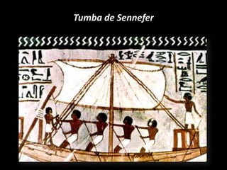 Tumba del alcalde Sennefer

      Época de Amenhotep II.
          Dinastía XVIII.

 Meryt ofrece un ramo de flores de
 lo...
