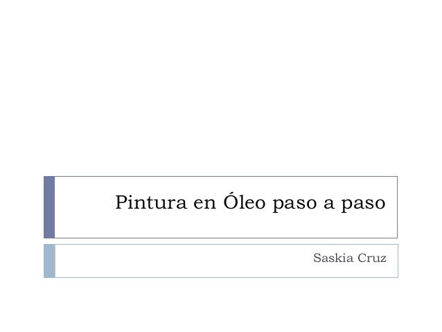 Pintura En óleo Paso A Paso