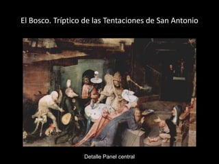 El Bosco. Tríptico de las Tentaciones de San Antonio




                  Detalle Panel central
 