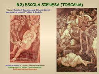 Taddeo di Bartolo  és un pintor de finals del Trecento. Càstics contra la luxúria i contra l’avarícia .  Col·legiata de Sa...