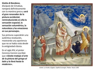 La Pintura gótica. Innovaciones de Giotto y Trecento y de la pintura …