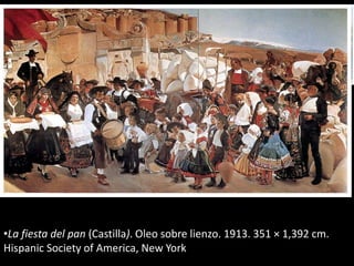 •La fiesta del pan (Castilla). Oleo sobre lienzo. 1913. 351 × 1,392 cm.
Hispanic Society of America, New York
 
