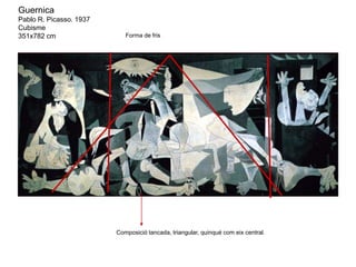 Verticalitat
Monumentalitat
Línia horitzontal, discontinuïtat
Moviment ascendent
Textures, matisos, llum
Dinamisme
 