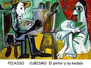 PICASSO  CUBISMO  El pintor y su modelo 