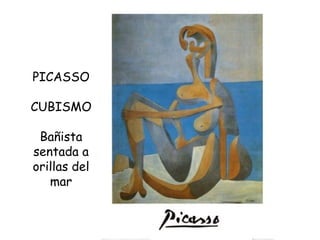 PICASSO CUBISMO Bañista sentada a orillas del mar 