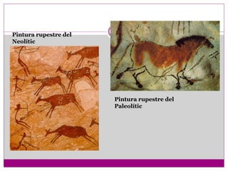 Pintura rupestre del
Neolític




                       Pintura rupestre del
                       Paleolític
 