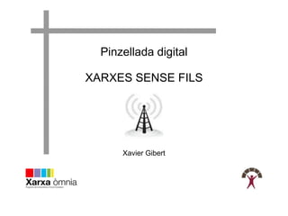 Pinzellada digital

XARXES SENSE FILS




      Xavier Gibert
 