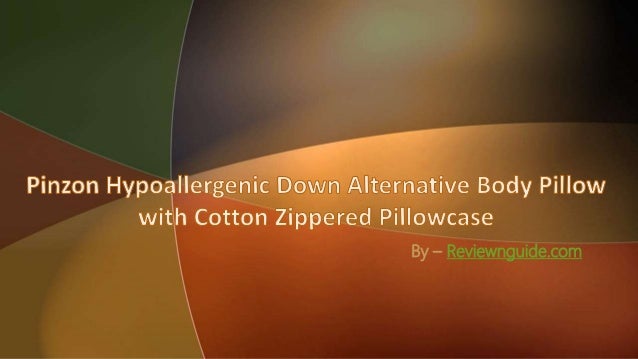 Pinzon Hypoallergenic Down Alternative Body Pillow With Cotton