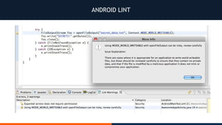 ANDROID LINT
 