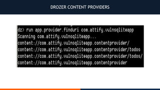 DROZER CONTENT PROVIDERS
 