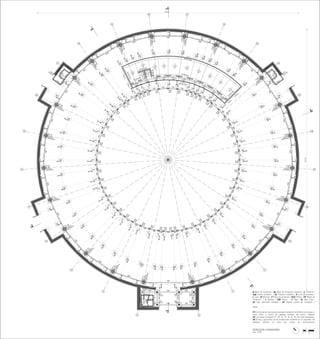 L-11
20
L-04
20
L-05
20
L-07
20
L-06
20
L-08
20
L-0920
L-1020
L-03
20
L-02
20
L-01
20
L-2120
L-2220
L-20
20
L-18
20
L-17
20
L-16
20L-15
20
L-13
20
L-14
20 L-19
20
L-12
20
PF-0350
PF-02
50
PF-01
50
C
A
B
A
C
B
24 01
02
03
04
05
06
07
08
09
10
11
1213
14
15
16
17
18
19
20
21
22
23
Be-154 B-64
60x80
Be-155
B-65
60x80
Be-156
B-6660x80
Be-157
B-6760x80
Be-158
B-6860x80
B-6960x80
Be-160
B-70
60x80
Be-161
B-71
60x80
Be-162
B-72
60x80
Be-163
B-73
60x80Be-164
B-74
60x80
Be-159
B-76
60x80
Be-167
B-77
60x80
Be-166
B-25
60x80
Be-115
B-26
60x80
Be-119
B-2960x80
Be-120
B-3060x80
Be-128
B-38
60x80
Be-127
B-37
60x80
Be-126
B-36
60x80
Be-125
B-35
60x80
B-34
60x80
Be-123
B-33
60x80
Be-122
B-3260x80
Be-121
B-3160x80
Be-124
Be-129B-39
60x80
Be-153
B-63
60x80
Be-152
B-62
60x80
Be-150
B-60
60x80
Be-149
B-59
60x80
Be-148
B-5860x80
Be-147
B-5760x80Be-146
B-5660x80
B-5560x80
Be-144
B-5460x80
Be-145
Be-143B-53
60x80
Be-142B-52
60x80
Be-130
B-40
60x80
Be-131
B-4160x80
Be-133
B-4360x80
Be-134
B-4460x80
Be-135
B-45
60x80
Be-136
B-46
60x80
Be-137
B-47
60x80
B-48
60x80
Be-139
B-49
60x80
Be-138
Be-140
B-50
60x80
Be-141B-51
60x80
Be-165
B-75
60x80
B-2760x80
Be-118
B-2860x80
Be-58
(recalzada)
Be-27
Be-107
Be-108
Be-109
Be-110
Be-111
Be-114
Be-113
Be-105
Be-106
Be-104
Be-103
Be-102
Be-101
Be-100
Be-99
Be-97
Be-96
Be-95
Be-94
Be-93
Be-92
Ce-9160x20
Be-90
Be-89
Be-70
Be-69
Be-68
Be-67
Be-66
Be-63
Be-64
Be-72
Be-71
Be-73
Be-74
Be-75
Be-76
Be-77
Be-78
Be-80
Be-81
Be-82
Be-83
Be-84
Be-85
Be-86
Be-87
Be-88
Be-62
P-23
Ø150
encepado:
200x180x300
P-24
Ø150
encepado:
200x180x300
P-02Ø150
encepado:
200x180x300
P-01
Ø150
encepado:200x180x300
Be-39
Be-40
Be-41
Be-42
Be-43
Be-48
Be-44
Be-45
Be-46
Be-47
Be-49
Be-50
Be-51
Be-52
Be-53
Be-54
Be-55
(recalzada)
Be-56
Be-57
Be-60
Be-61
(recalzada)
Be-09
Be-38
Be-37
Be-36
Be-13(recalzada)
Be-32
Be-31
Be-30
Be-28
Be-29
Be-23
Be-25
Be-26
Be-24
Be-22
Be-21
Be-20
Be-19
Be-18
Be-17
Be-16
(recalzada)
Be-15
Be-14
Be-11
Be-10(recalzada)
Be-33
Be-34
Be-35
Be-01
(recalzada)
Be-02
Be-08
(recalzada)
Be-07
Be-05
Be-06
Be-04
Be-03
B-79
200X150
B-78
150X150
B-85
150X150
C-82
Ø 40
B-83
200X150
B-84
200X150
B-80
200X150
B-81
150X150
Be-59
Be-112
Be-65
Be-12
P-03Ø
150
encepado:
200x180x300
P-04
Ø
150
encepado:
200x180x300
P-05
Ø 150
encepado:
200x180x300
P-06
Ø 150
encepado:
200x180x300
P-07
Ø 150
encepado:
200x180x300
P-08Ø 150encepado:
200x180x300
P-09Ø
150
encepado:
200x180x300
P-10
Ø
150
encepado:
200x180x300
P-11
Ø150
encepado:
200x180x300
P-12
Ø150
encepado:
200x180x300
P-22
Ø
150
encepado:
200x180x300
P-21Ø
150
encepado:
200x180x300
P-20Ø 150encepado:
200x180x300
P-19
Ø 150
encepado:200x180x300
P-18
Ø 150
encepado:
200x180x300
P-17
Ø 150
encepado:
200x180x300
P-16
Ø
150
encepado:
200x180x300
P-15Ø
150
encepado:
200x180x300
P-14Ø150encepado:
200x180x300
P-13
Ø150
encepado:200x180x300
T-1212/20
T-10 15
T-1112/20
ZC-0380X50
ZC
-06
80x50
T-38 15 T-39 15 T-40 15
T-41 15
T-42 15
T-43 15
T-44
15
T-45
15
ZC-07 80x50
ZC-02 60X50
ZC-01 80x50
T-3320
T-36 15
T-37 15
T-3520
T-31 20
T-32 15
ZC-08 80x50
T-34
20
T-46
20
ZC-0560X50
Be-116
Be-117
ZC-09 80x50
T-47 20
ZC-0460X50
T-07
15
T-09
20T-30
20
T-27
15
T-25
20
T-28
20
T-26
20
T-29
20
T-02
15
T-03
20
T-01
15
T-13
20
T-16
15
T-18
20
T-15
20
T-17
20
T-14
20
T-0420T-2320
T-19 20
T-2020
T-24 20
T-0615
T-05 15
T-2115
T-2215
TSR
TSR
TSR
TSR
TSR
TSR
TSR
TSR
TSR
TSR
TSR
TSR
TSR
TSR
TSR
TSR
TSR
TSR
TSR
TSR
TSR
TSR
TSR
TSR
TSR
TSR TSR
TSRTSR
TSR
TSR
TSR
TSRTSR
TSR
TSR
TSR
TSR
TSR
TSR
TSR
TSR
TSR
TSR
TSR
TSR
TSR
TSRTSR
TSR
TSR
TSR
TSR
TSR
TSR
TSR
TSR
TSR
TSR
TSR
TSR
TSR
TSR
TSR
TSR
TSR
TSR
TSR
TSR
TSR
TSR
TSRTSR
TSRTSR
TSR
TSR
TSR
TSR
TSR
TSR
TSR
TSR
TSR
TSR
96,85
96,85
B Base de fundación / Be Base de fundación existente / C Columna /
CAe Correa existente / Ce Columna existente / E Losa de escalera /
L Losa / M Ménsula / P Pilote de fundación / PCO Pórtico / PF Platea de
fundación / T Tabique / TSR Tensor / V Viga / Vc Viga cinta /
Ve Viga reticulada existente / ZC Zapata corrida de fundación /
Notas:
01/ Los muros de mamposteria portante existente transfieren sus cargas, a
suleo firme, a través de zapatas corridas del mismo material.
02/ Las bases existentes 01, 08, 10, 13, 16, 55, 58 y 61 será recalzadas.
03/ El tipo y geometria de las fundaciones existente es un supuesto. Se
deberán verificar en obra por medio de excavaciones.
ESTRUCTURA - FUNDACIONES
esc. 1:200
1
20
4
 