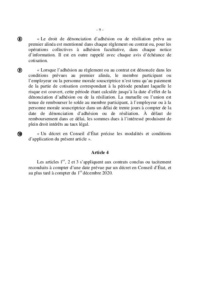 modèle lettre résiliation mutuelle infra-annuelle