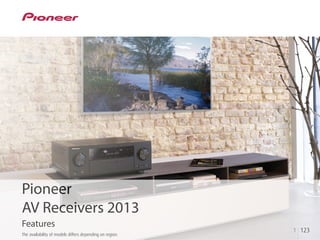 Pioneer
AV Receivers 2013
Features 1 123
The availability of models differs depending on region.
 