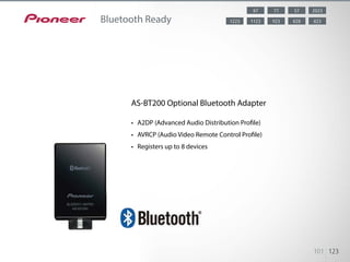 By using the AS-BT200 optional Bluetooth adapter, you can enjoy wireless
transmission of audio content from compatible dev...