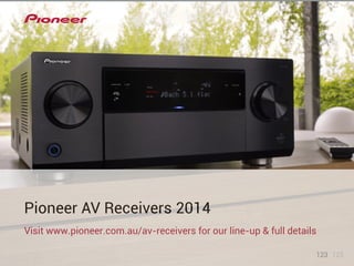Pioneer AV Receivers 2014 
Visit www.pioneer.com.au/av-receivers for our line-up & full details 
123 123 
