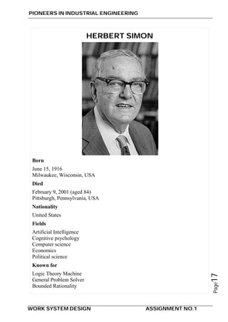 Pioneers In Industrial Engineering | PDF
