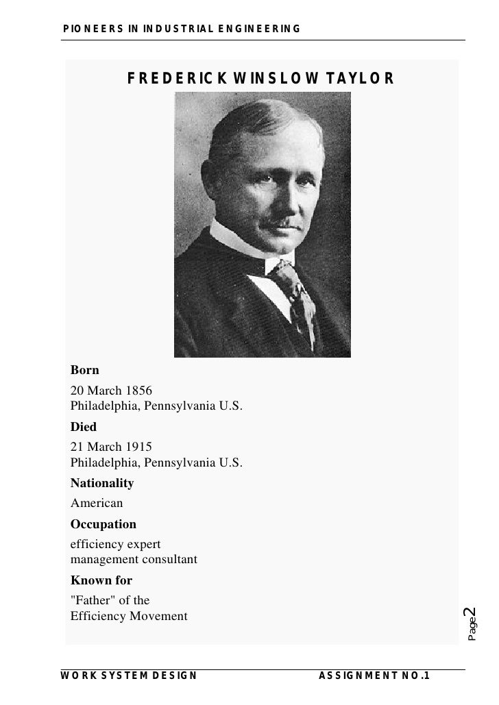 frederick winslow taylor the father Fredrick winslow taylor was the one of the first people to look at the work frederick w taylor, the father of scientific management: myth and reality. frederick winslow taylor the father Fredrick winslow taylor was the one of the first people to look at the work frederick w taylor, the father of scientific management: myth and reality.