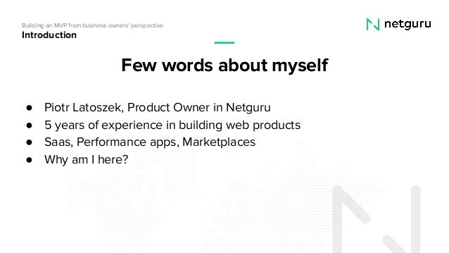 Building Mvp From Business Owner S Perspective Piotr Latoszek Rub